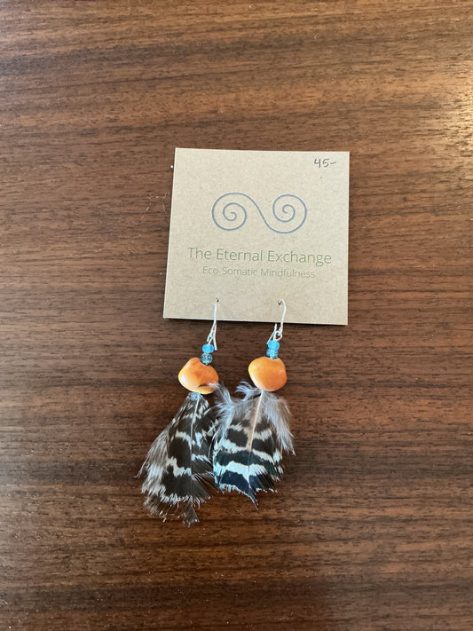 Small Feathered Earrings by The Eternal Exchange