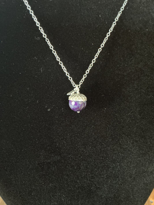 Acorn Necklace- Agate