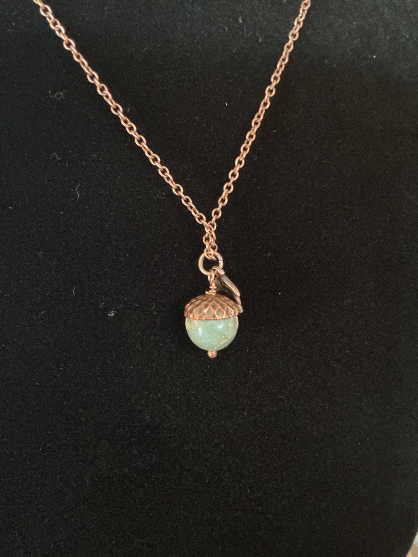 Acorn Necklace- Aqua Terra Jasper
