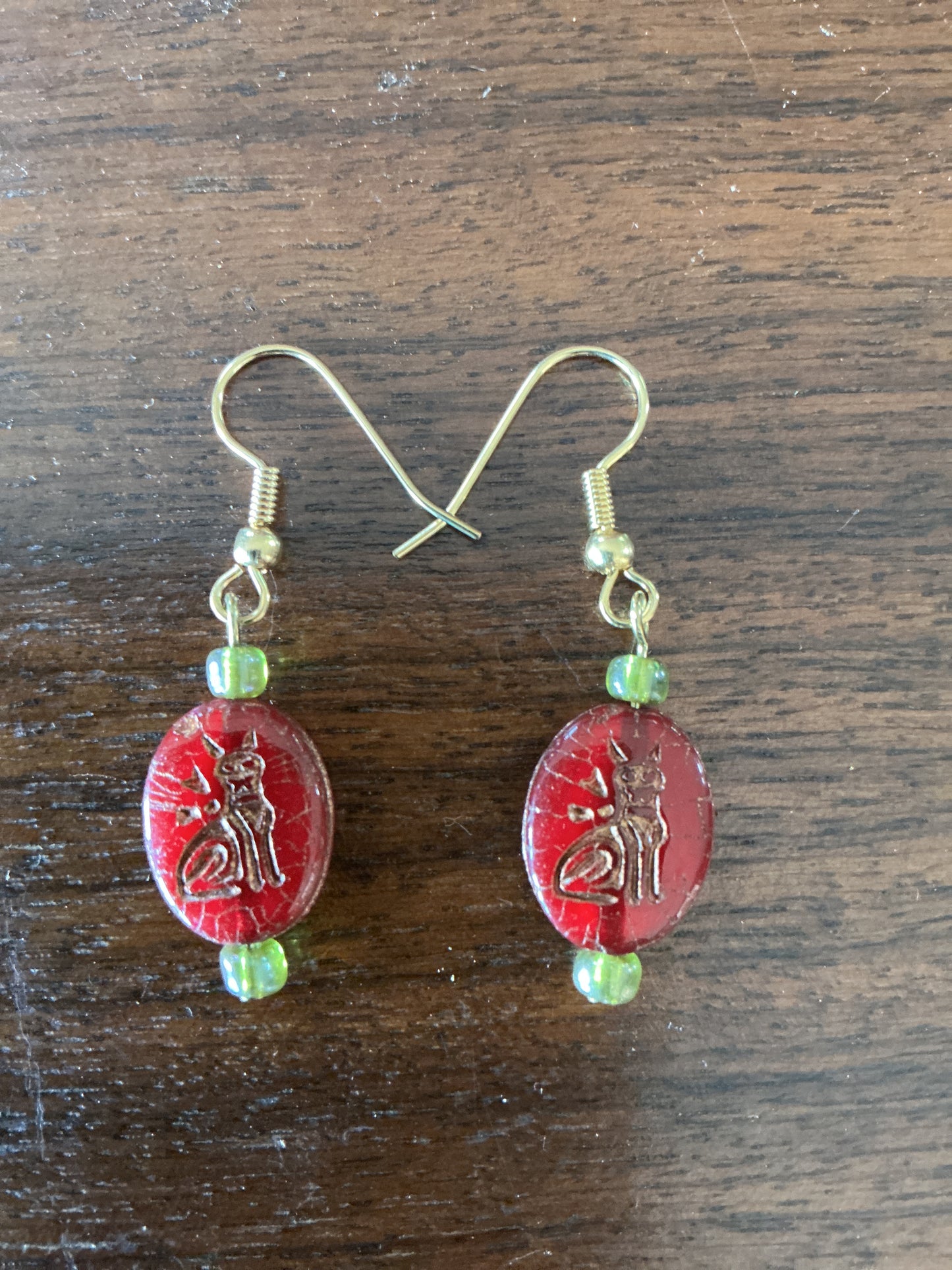 Beaded Cat Earrings