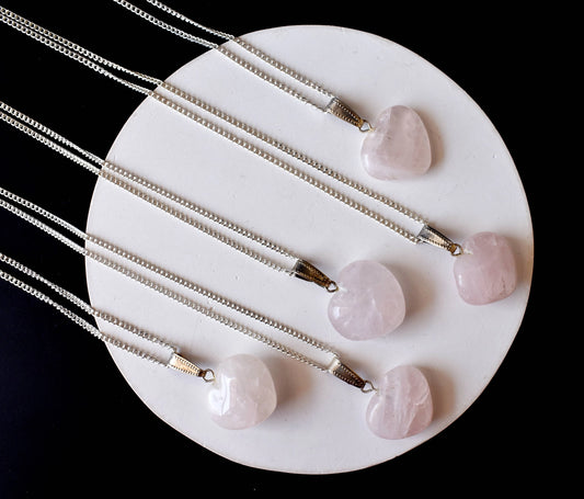 Rose Quartz Heart Pendant